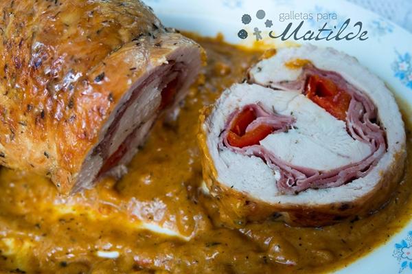 Pechuga de pavo rellena