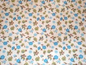 Tela Manualidades.Flores.turquesa