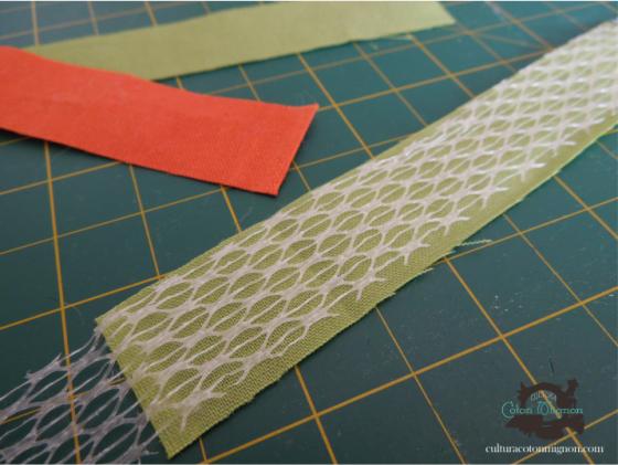 tutorial primer paso banderines de tela