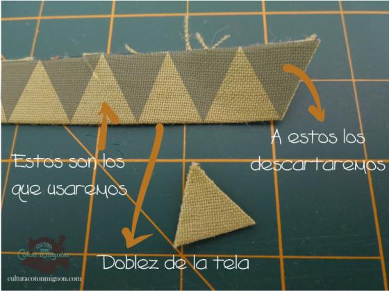 Tutorial corte de los triángulos culturacotonmignon