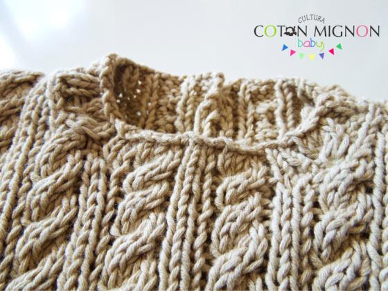 Cuello chaleco trenzas tricot culturacotonmignon
