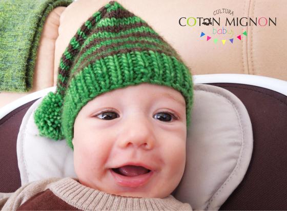 Gorro de Duende Bebé tricot
