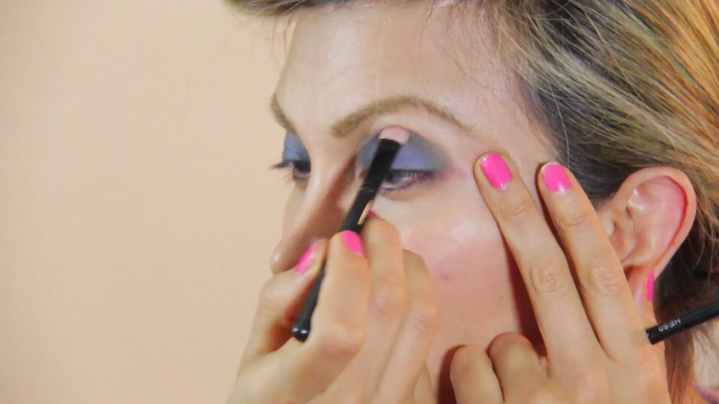 maquillaje de ojos azules