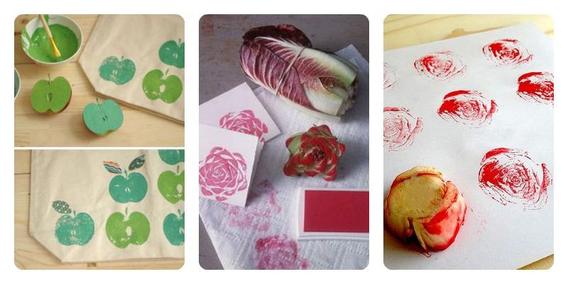 flores y otras formas con verdura