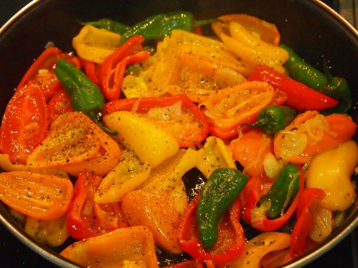 Espagueti peperonata