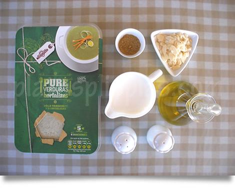 Ingredientes Crema de verduras almendrada