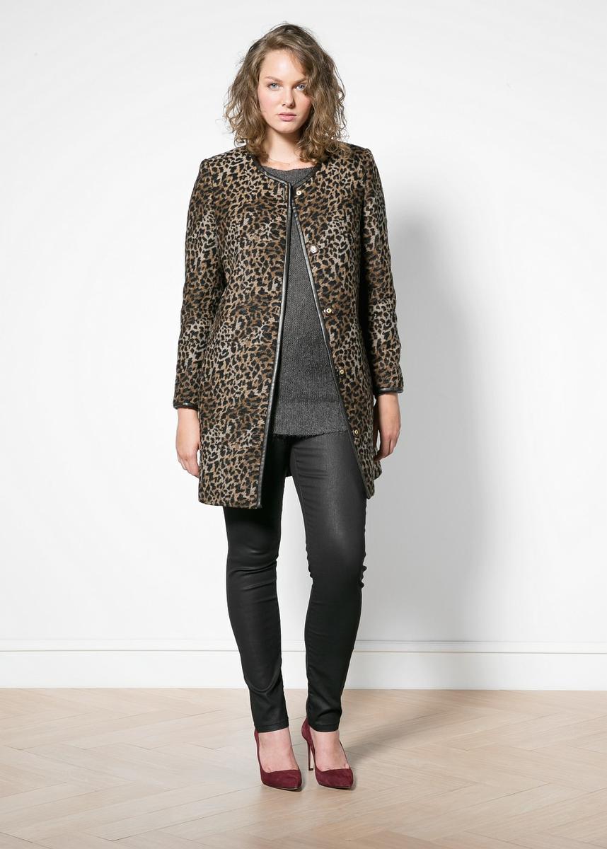 Abrigo lana leopardo