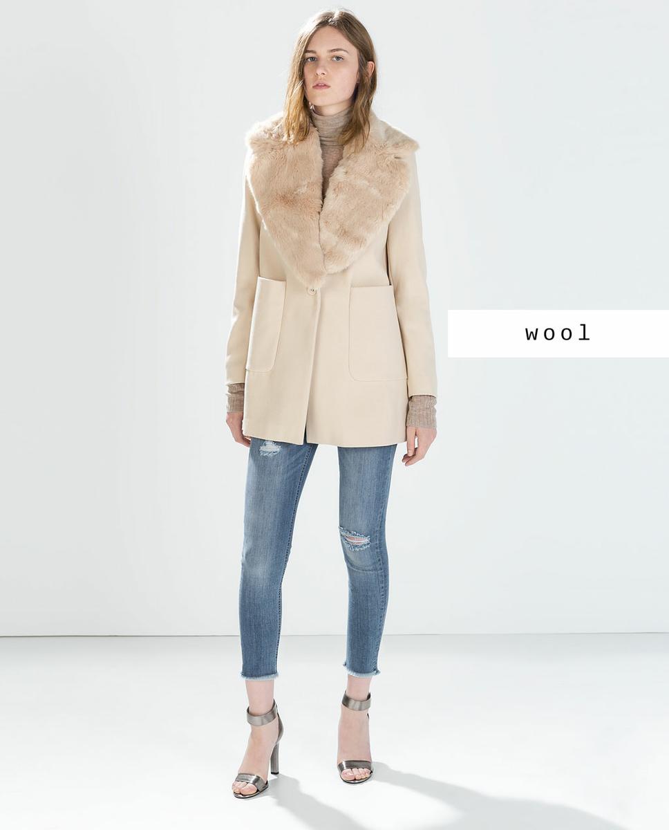 ABRIGO LANA SOLAPA PELO BOLSILLOS PLASTRONES