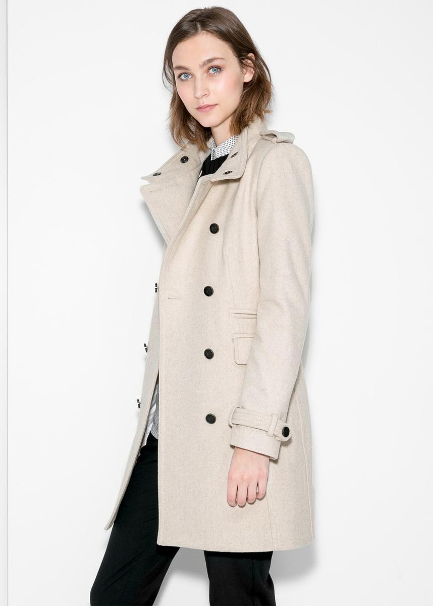 Abrigo lana doble botonadura