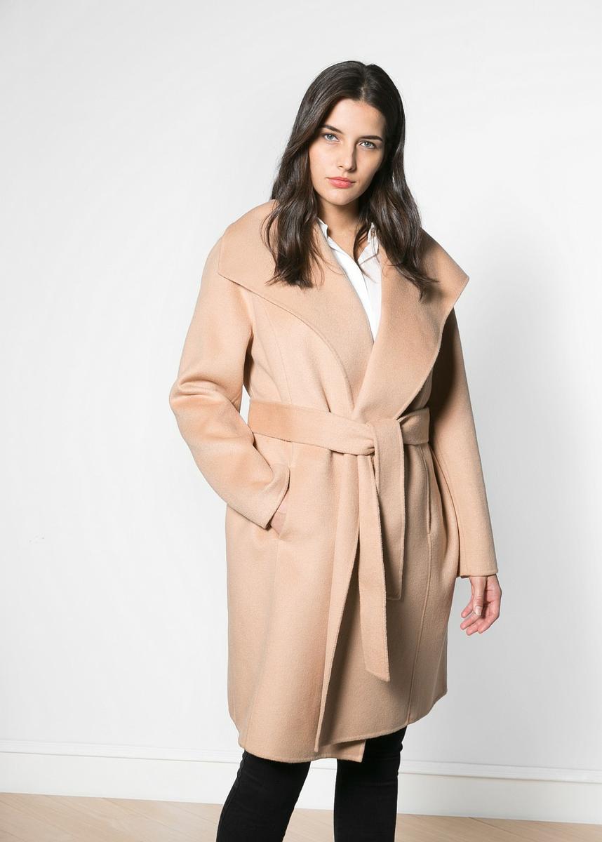 Abrigo envolvente lana