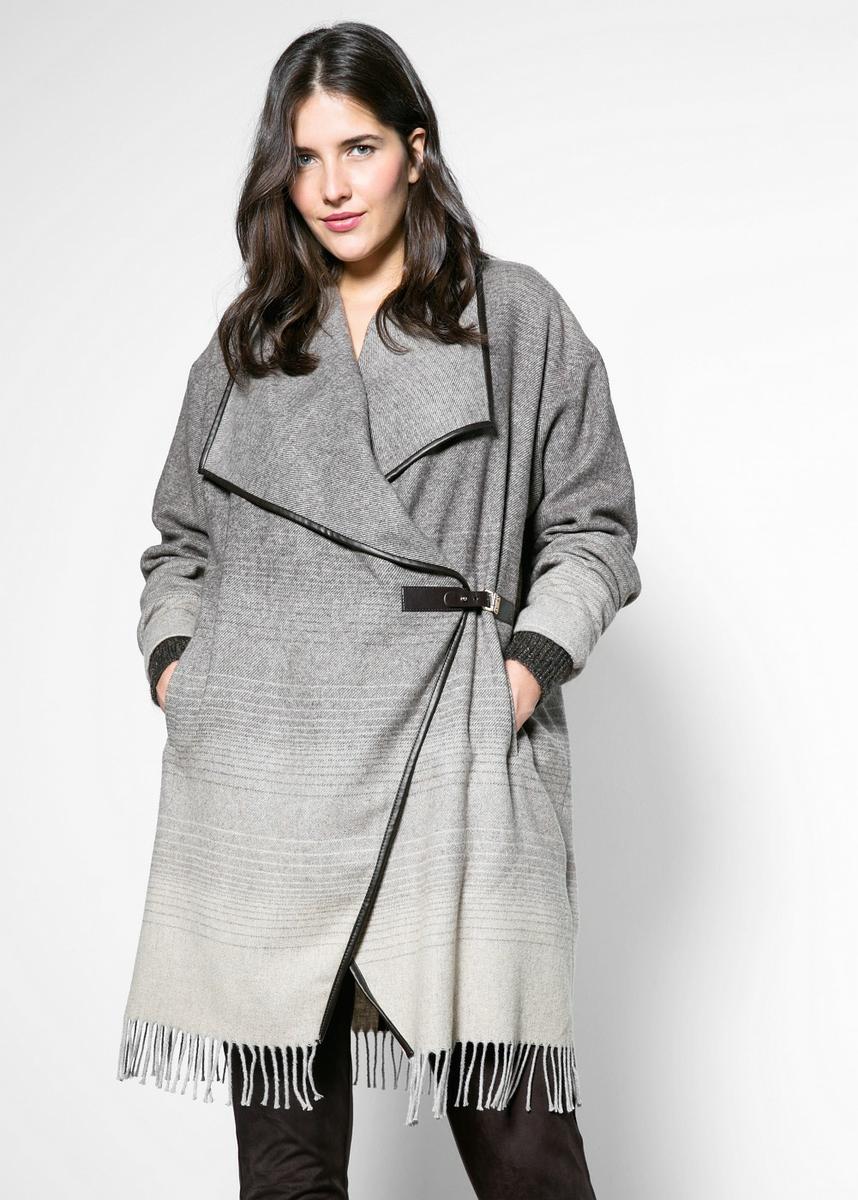 Abrigo lana trabilla