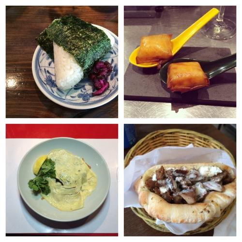 Street Food: Onigiri - Pintxo de yema frita - Pad Thai - Kebab