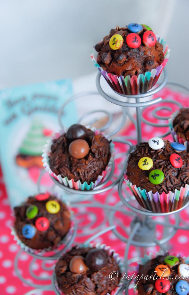Cupcakes Vegetarianos de chocolate