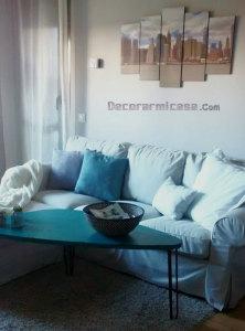 Salón con cuadro de Nueva York