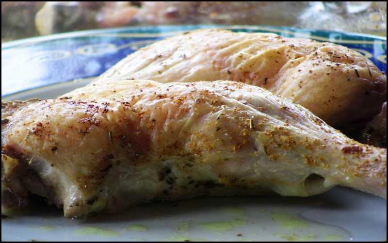 Pollo asado con 5 especias portada Pollo asado con 5 especias, para dieta