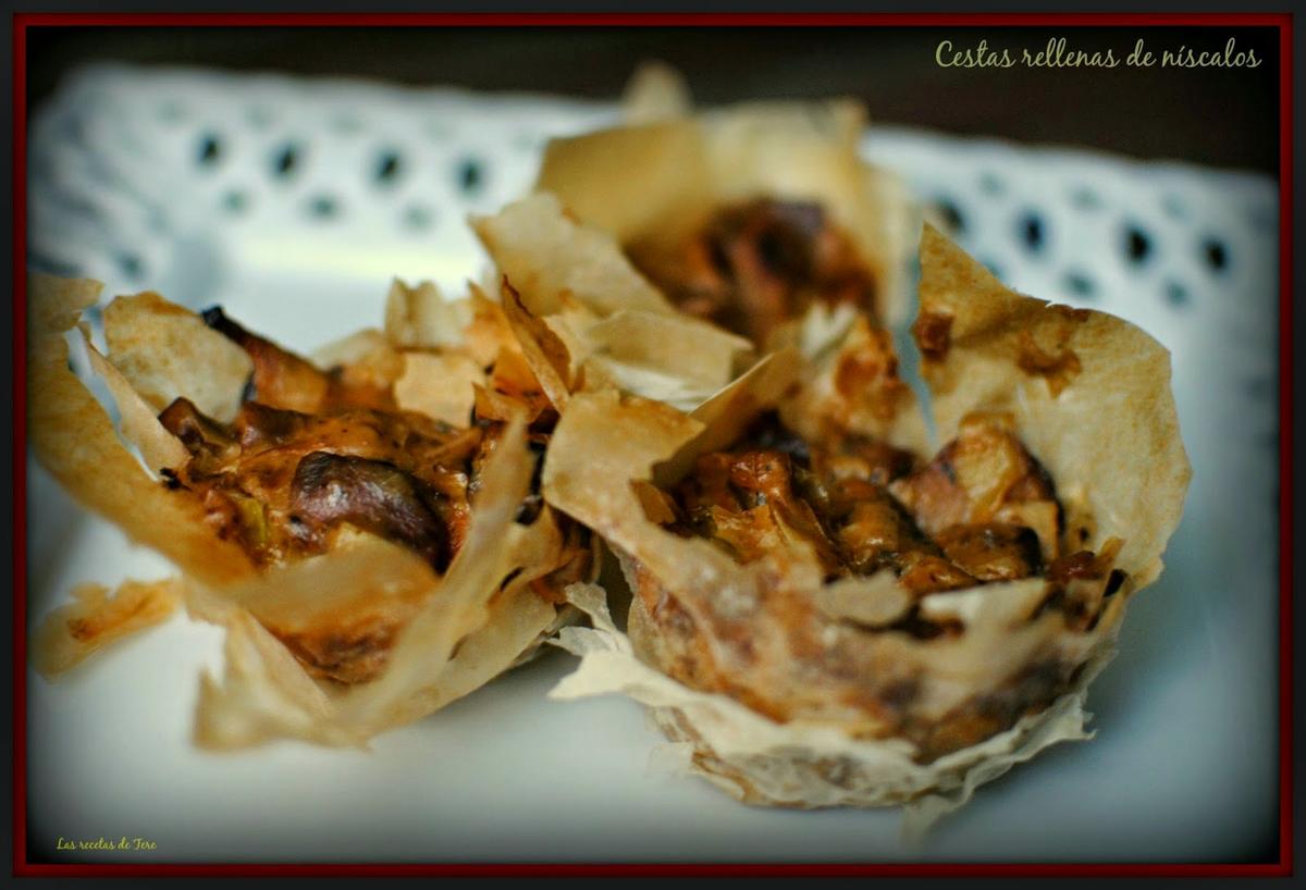 cestas rellenas de níscalos las recetas de tere 05