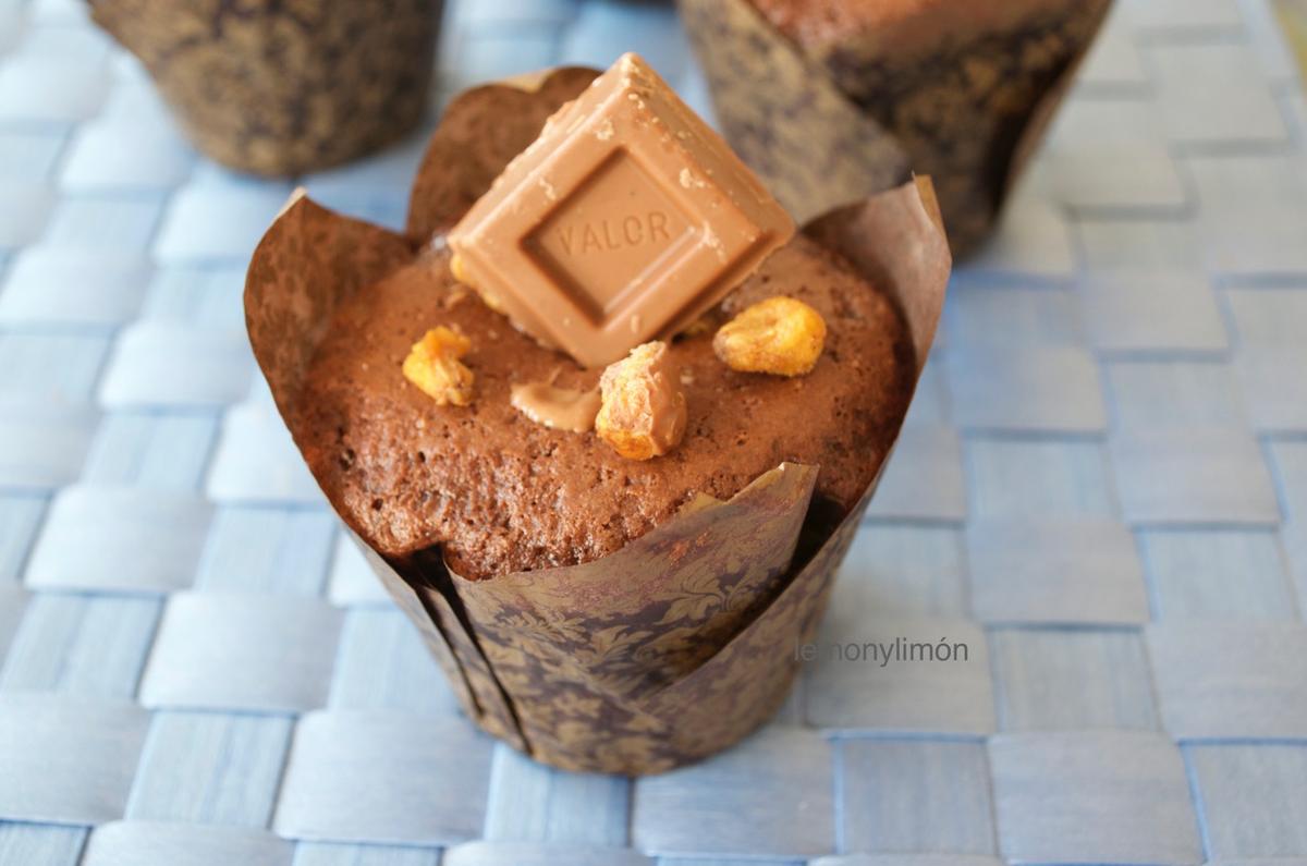Muffins de chocolate valor con kikos