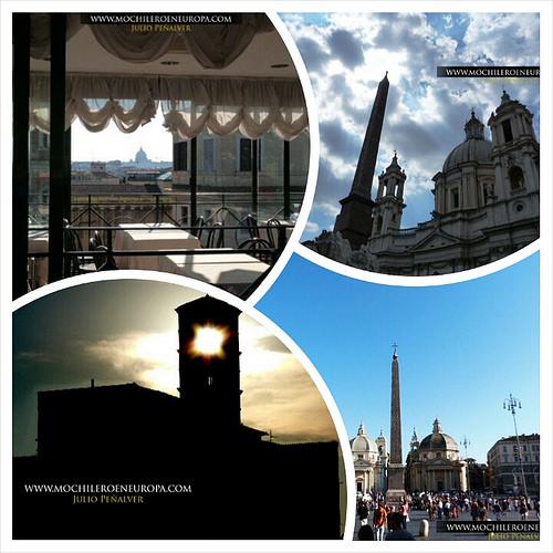 Roma, sus plazas y atardeceres