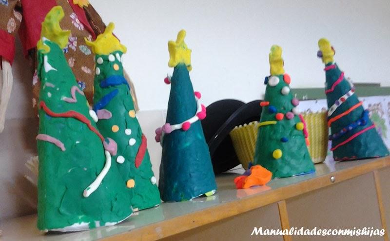arbol de navidad plastilina