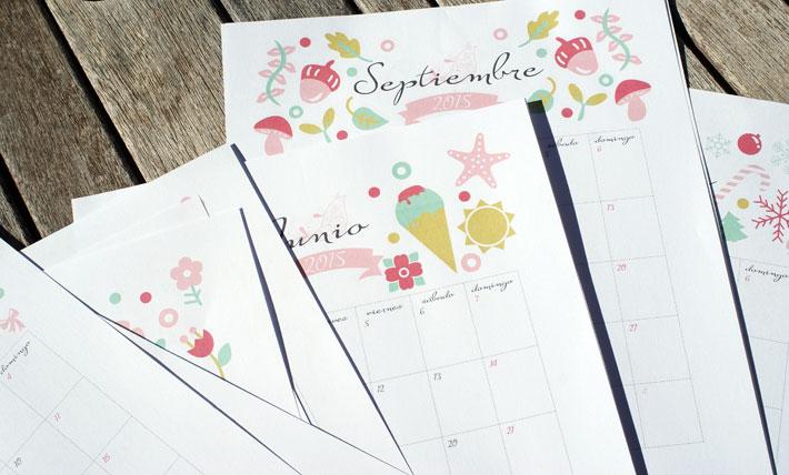 imprimible gratuito calendario 2015