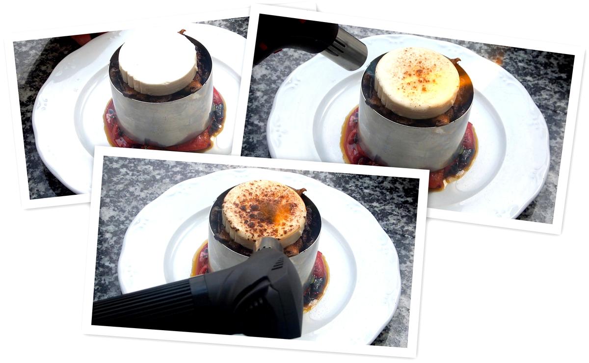 Ensalada Templada de Setas, piquillos y rulo de cabra 5