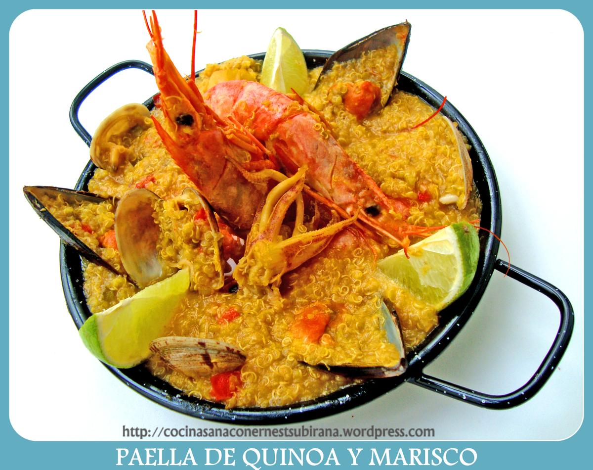 Paella de Quinoa y Marisco