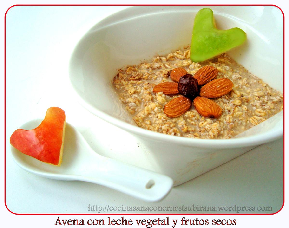 avena con leche vegetal y frutos secos 2