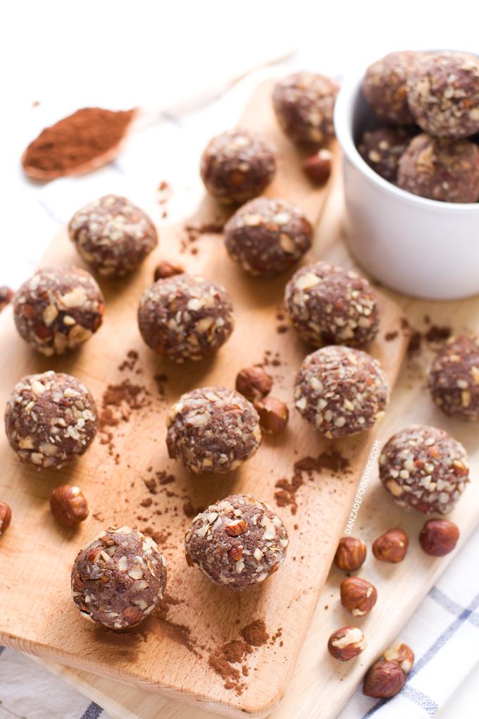 Trufas de chocolate y avellana | danzadefogones.com #danzadefogones #receta #vegano #vegana #singluten