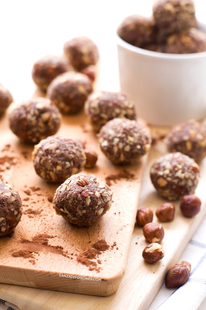 Trufas de chocolate y avellana | danzadefogones.com #danzadefogones #receta #vegano #vegana #singluten