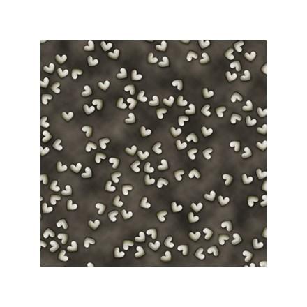 Tela Gorjuss Corazones fondo negro