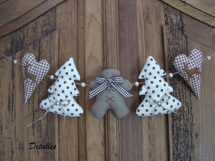 Girlande Lebkuchenmann braun / beige - 01830