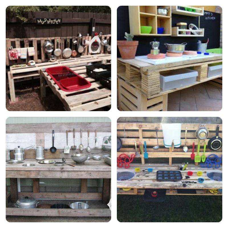 cocinas para niños hechas con palets