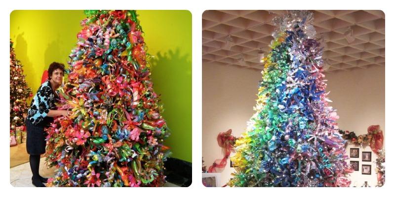 botellas de colores árbol de navidad