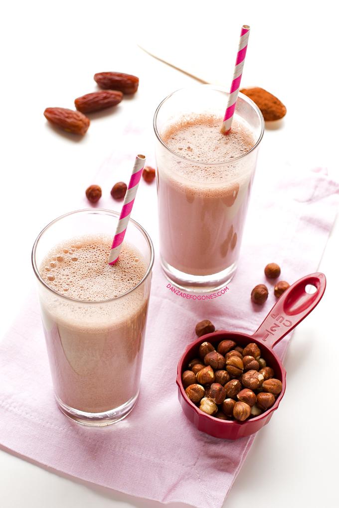 Leche de Avellanas y Cacao| danzadefogones.com #danzadefogones #vegano #vegana #singluten #receta