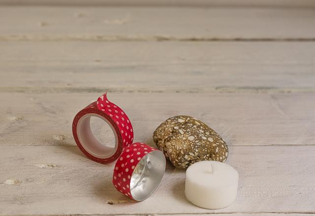 forrar vela de portavelas navidad pangala