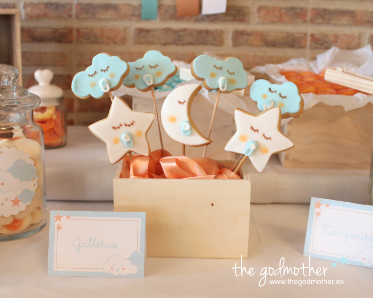 MESA DULCE ESTRELLAS Y NUBES- mesa dulce bautizo - bautizo estrellas - baby shower nubes 5