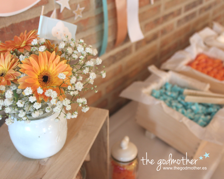 MESA DULCE ESTRELLAS Y NUBES- mesa dulce bautizo - bautizo estrellas - baby shower nubes 1