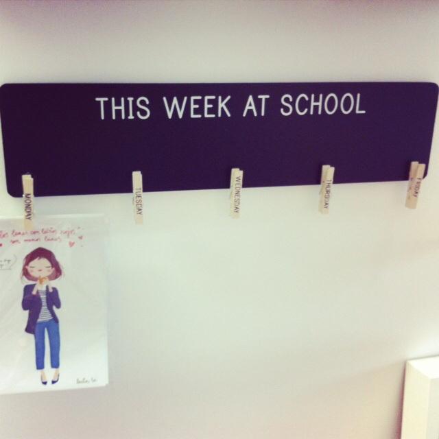 Organizador semanal para los deberes maow