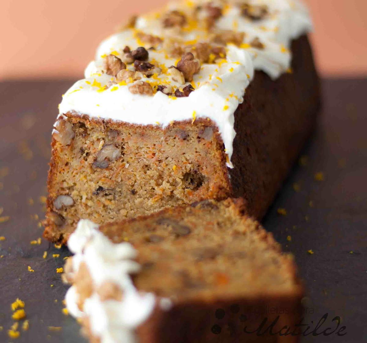 Pastel de zanahoria con glaseado de Mascarpone y naranja, Carrot Cake