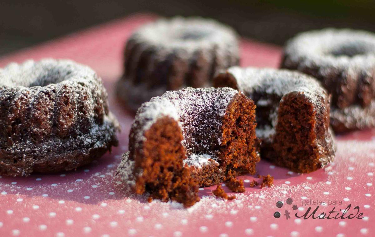 Bundt cakes o bizcochos de remolacha y chocolate