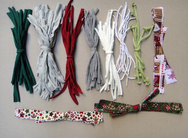 diy corona trapillo navidad