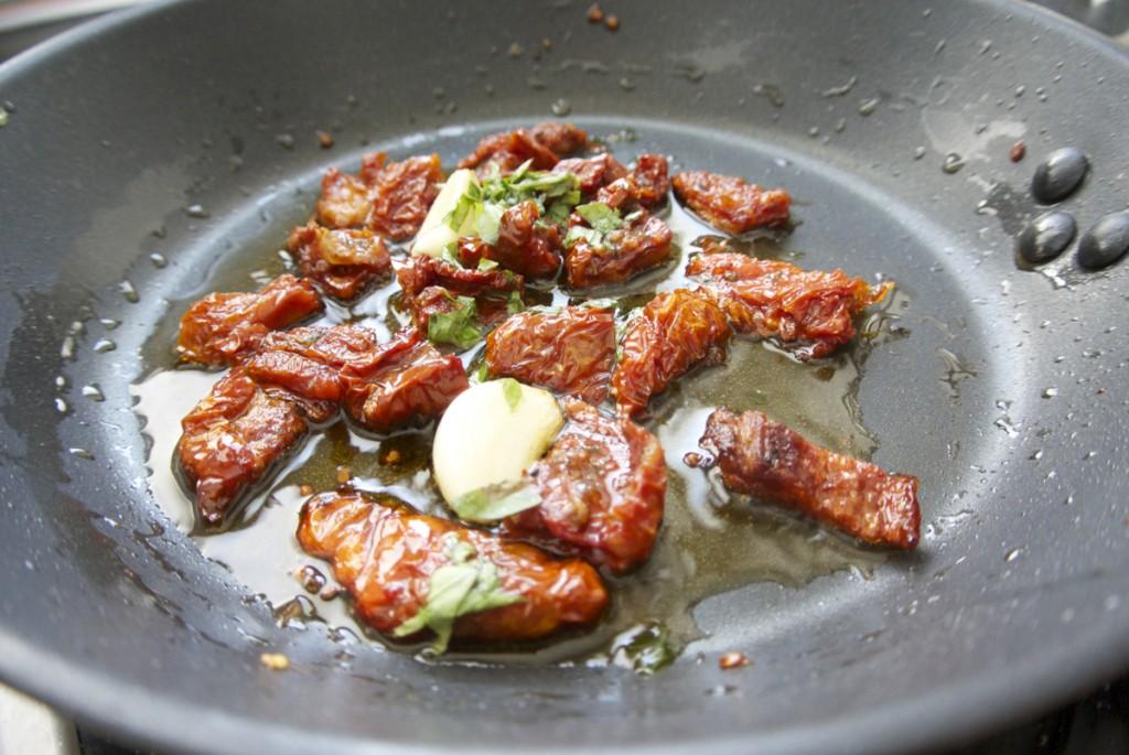 Receta Pasta tomates secos y philadelphia