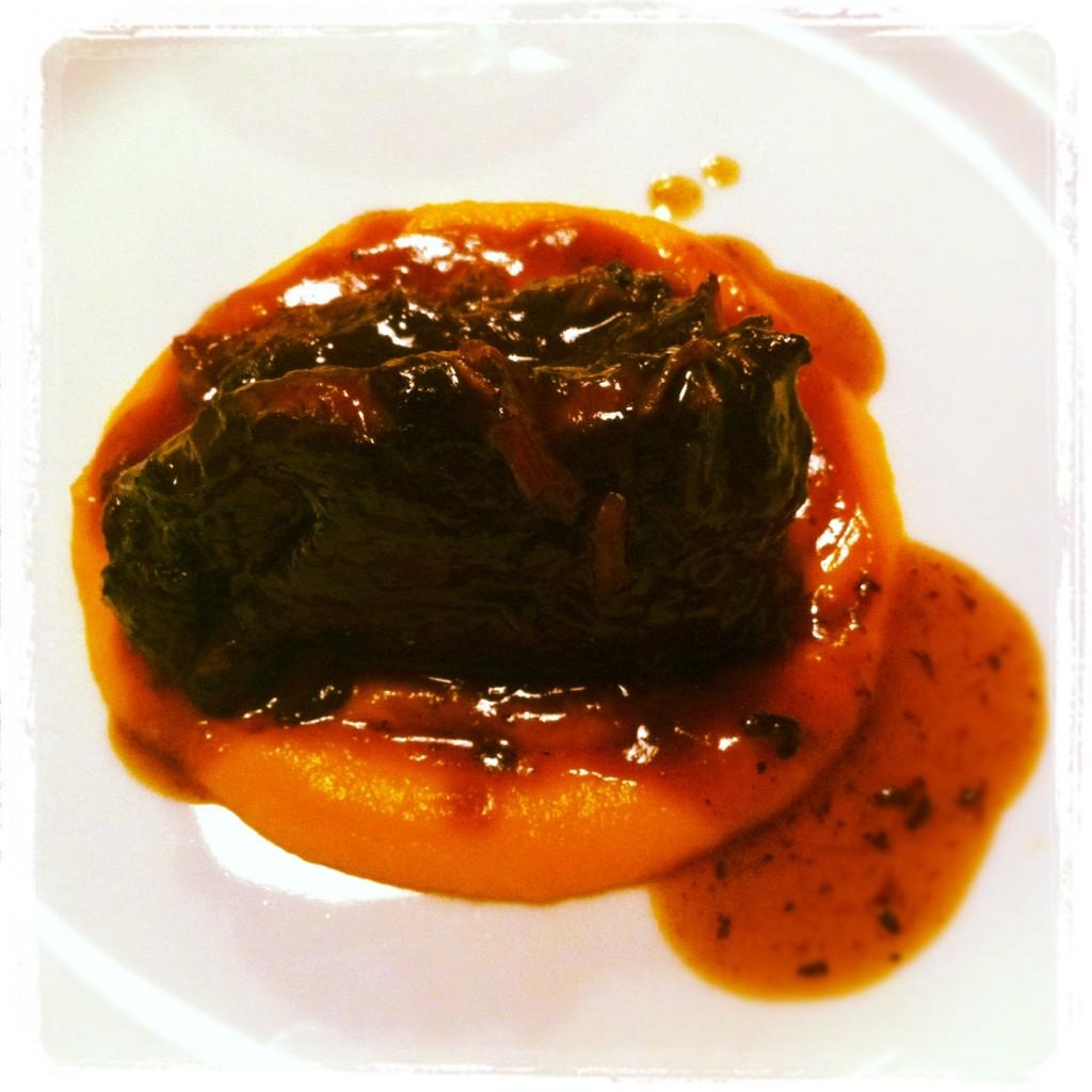 Carrillada de Cerdo Ibérico con Puré de Boniato