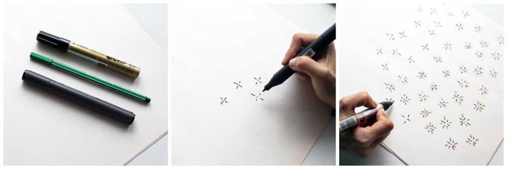 Manualidades de navidad: como crear papel pintado a mano