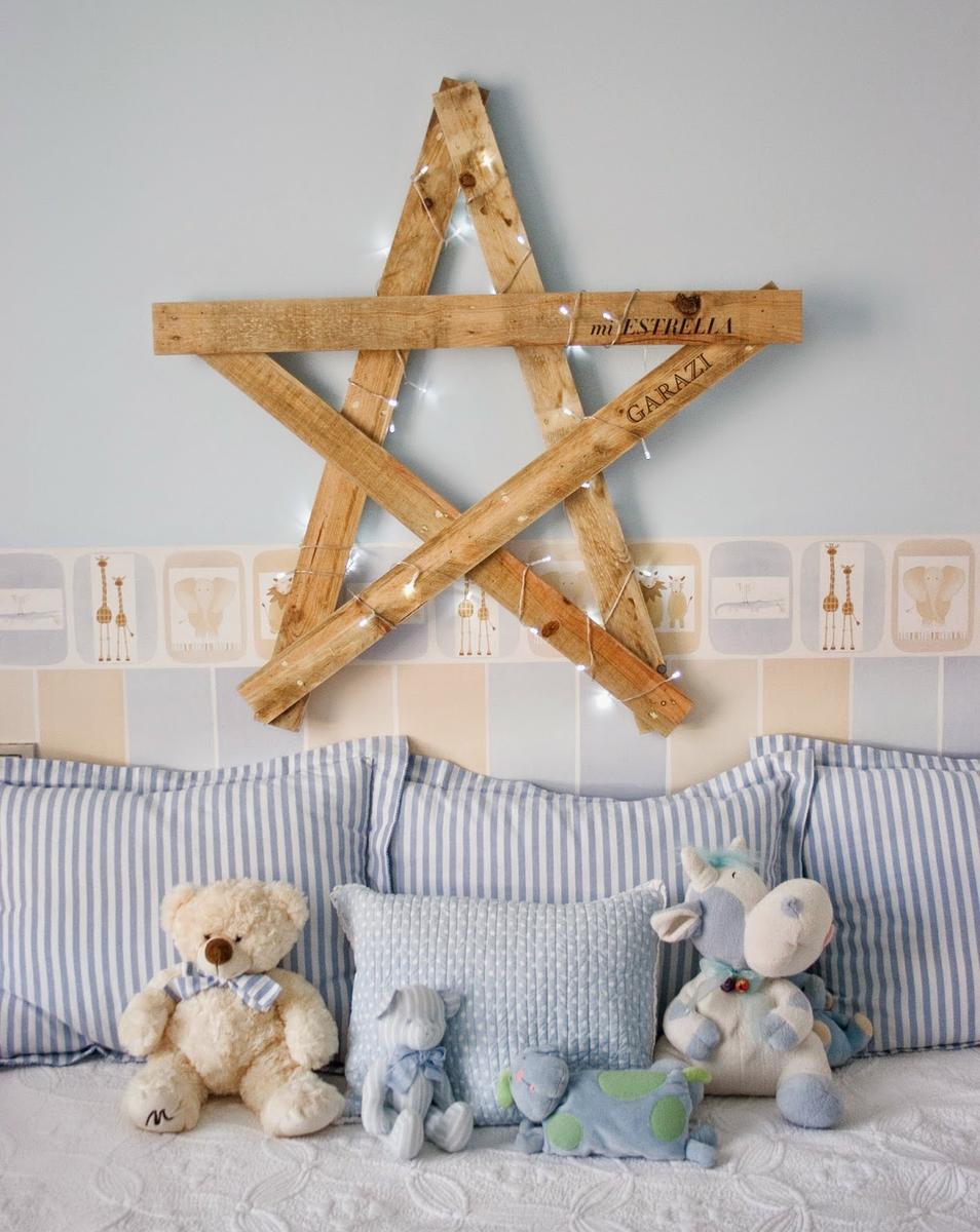 Diy estrella con madera de palet y polvo de hadas3