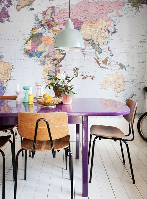 Decorar con Mapas Mundi
