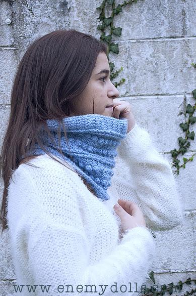 Patrón cuello bufanda ganchillo español