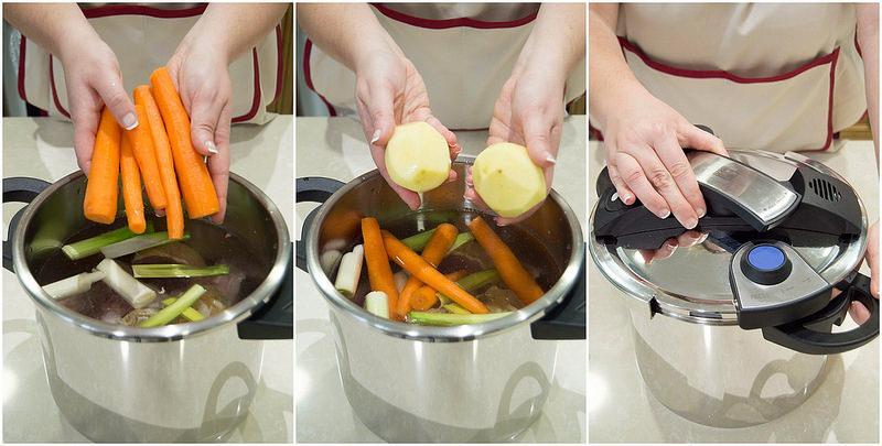 caldo de pollo en olla express