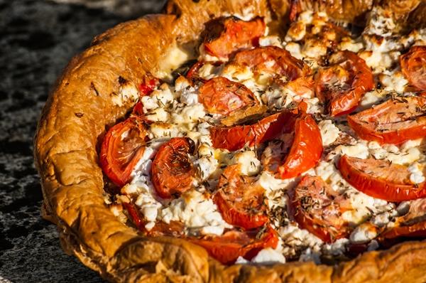 Tarta completa de verduras asadas