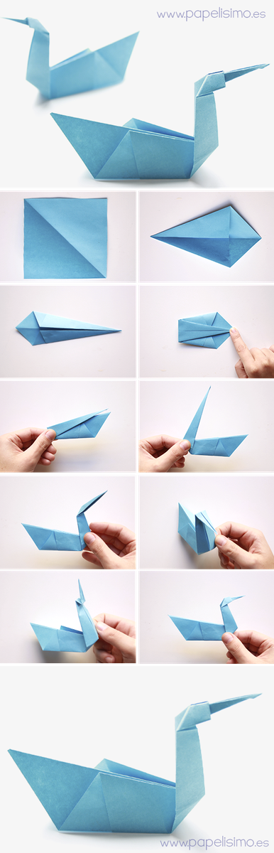 Pajaro de papel manualidades faciles Animales de Origami